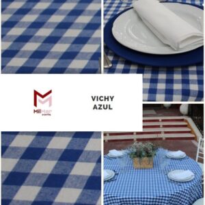 mantel vichy azul