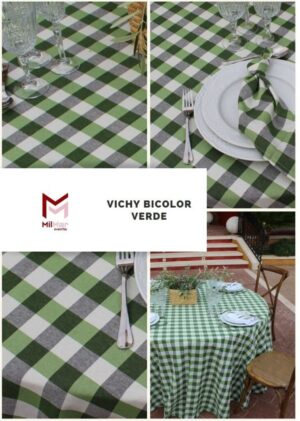 mantel bicolor verde
