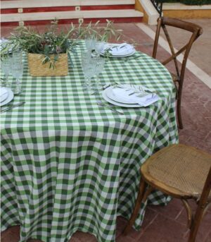 mantel vichy verde
