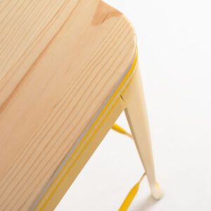 TABURETE TÓLIX ASIENTO MADERA - Imagen 4