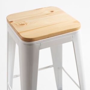 TABURETE TÓLIX ASIENTO MADERA - Imagen 7