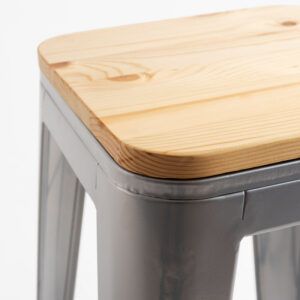 TABURETE TÓLIX ASIENTO MADERA - Imagen 8