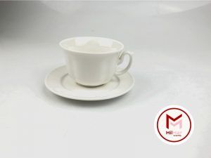 TAZA Y PLATO CAFÉ - VAJILLA BEIGE - Imagen 2