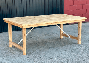 MESA MADERA RECTANGULAR PLEGABLE - Imagen 7