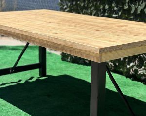 MESA MADERA RECTANGULAR PLEGABLE - Imagen 2