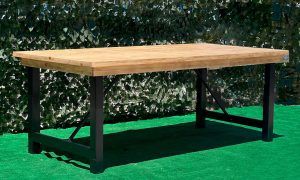 MESA MADERA RECTANGULAR PLEGABLE - Imagen 4