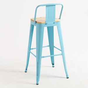 TABURETE TÓLIX ASIENTO RESPALDO MADERA - Imagen 9