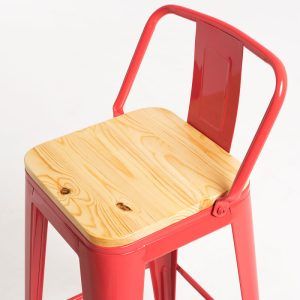 TABURETE TÓLIX ASIENTO RESPALDO MADERA - Imagen 13