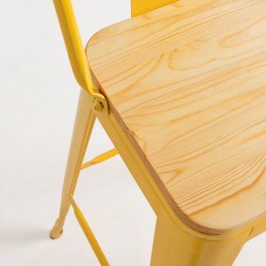 TABURETE TÓLIX ASIENTO RESPALDO MADERA - Imagen 10