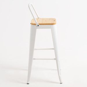 TABURETE TÓLIX ASIENTO RESPALDO MADERA