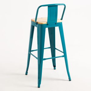 TABURETE TÓLIX ASIENTO RESPALDO MADERA - Imagen 7