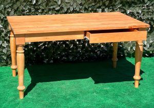 MESA RÚSTICA RECTANGULAR CON CAJÓN - Imagen 6