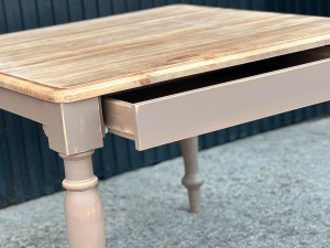 MESA RÚSTICA RECTANGULAR CON CAJÓN - Imagen 7