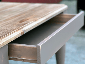MESA RÚSTICA RECTANGULAR CON CAJÓN - Imagen 5