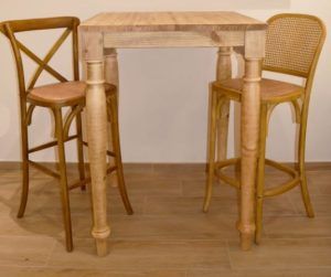 TABURETE CROSSBACK MADERA - Imagen 2