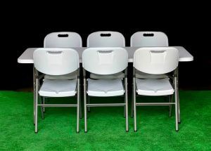 Pack Mesa Plegable Rectangular 183x75cm + Sillas Plegables Patas de Acero - Imagen 2