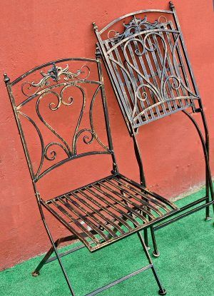 SILLA DE FORJA PLEGABLE - Imagen 2