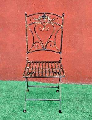 SILLA DE FORJA PLEGABLE - Imagen 4