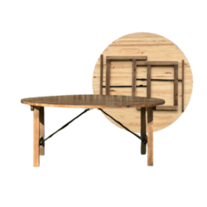 MESA MADERA REDONDA PLEGABLE