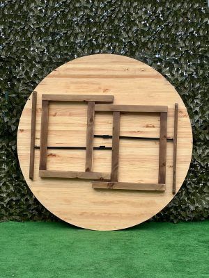 MESA MADERA REDONDA PLEGABLE - Imagen 3