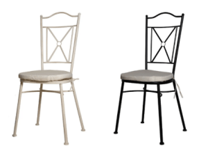 SILLA FORJA APILABLE CON COJÍN