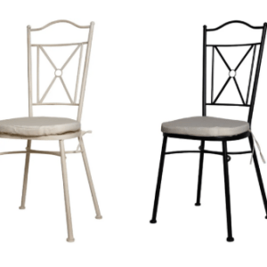 SILLA FORJA APILABLE CON COJÍN