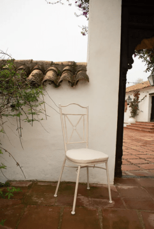 SILLA FORJA APILABLE CON COJÍN - Imagen 4