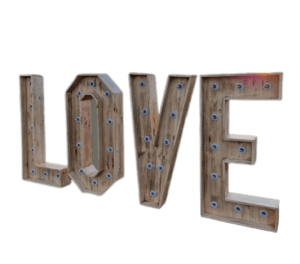 LETRAS DE MADERA CON LUZ