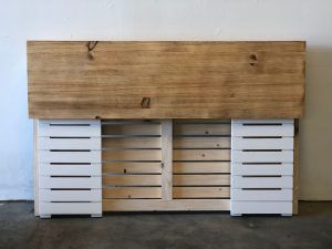 BARRA DE MADERA DUELAS HORIZONTALES CON SEPARACIÓN - Imagen 6