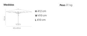 PARASOL A2 4X4M - Imagen 5
