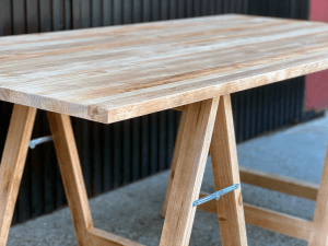 MESA DE MADERA CON CABALLETES 200X100 CM - Imagen 13
