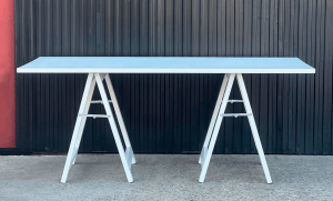 MESA DE MADERA CON CABALLETES 200X100 CM - Imagen 11