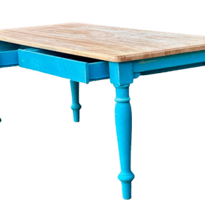 MESA RÚSTICA RECTANGULAR CON CAJÓN - 200 x 100