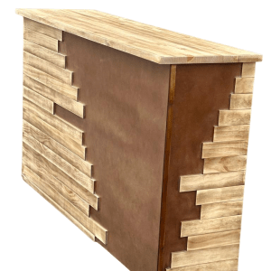 BARRA DE MADERA TRUNCADA