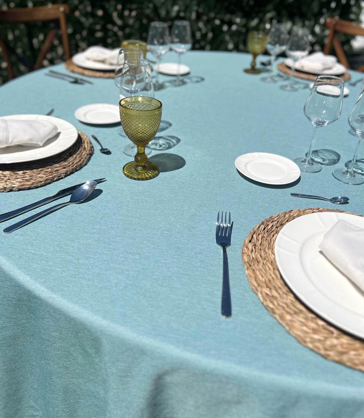 MANTEL REDONDO FALSO LINO 180CM/200CM - Imagen 10