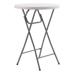MESA REDONDA PLEGABLE 80⌀ x 110 (ALTA)