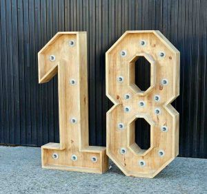 NÚMEROS DE MADERA CON LUZ - Imagen 12