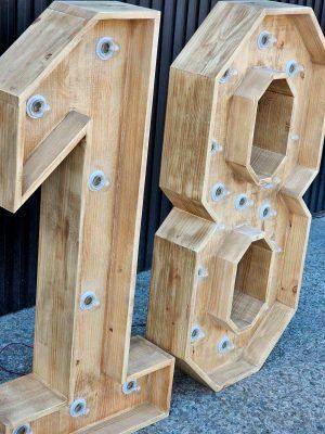 NÚMEROS DE MADERA CON LUZ - Imagen 4