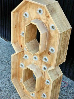 NÚMEROS DE MADERA CON LUZ - Imagen 10