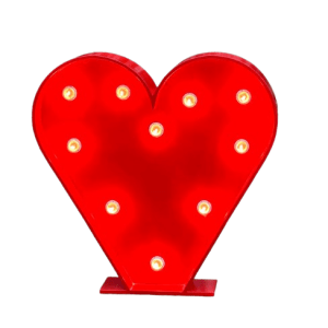 CORAZÓN DE MADERA CON LUCES 100CM