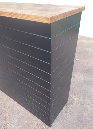 BARRA DE MADERA DUELAS HORIZONTALES SIN SEPARACIÓN - Imagen 9
