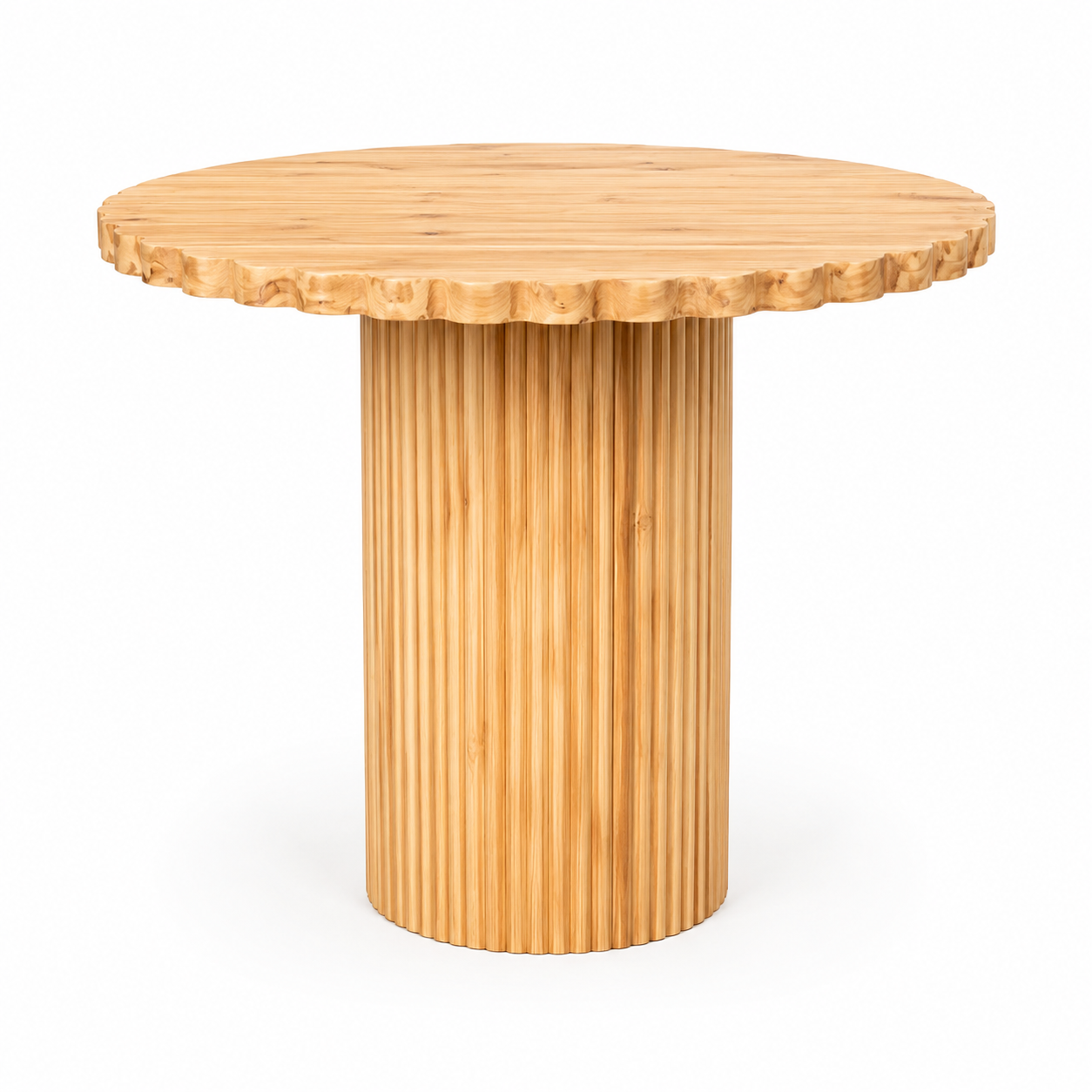 MESA DE MADERA REDONDA FLOR