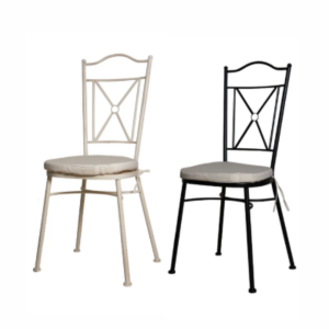 SILLA FORJA APILABLE CON COJÍN