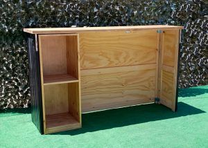 PACK BARRA DE MADERA + MUEBLE AUXILIAR DE ALMACENAJE - Imagen 3