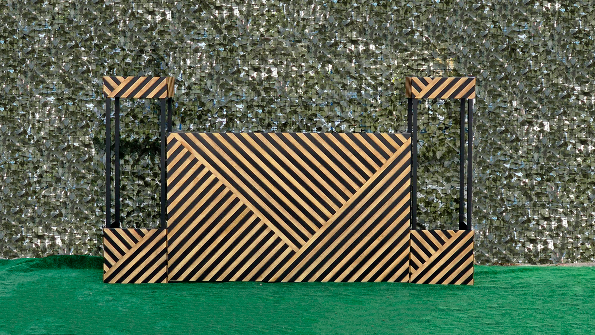 PACK CABINA DJ LISTADA DIAGONAL + 2 TÓTEMS - Imagen 2