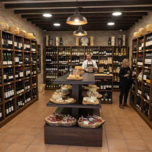 Alternative view of EXPOSITOR PIRAMIDAL DE MADERA