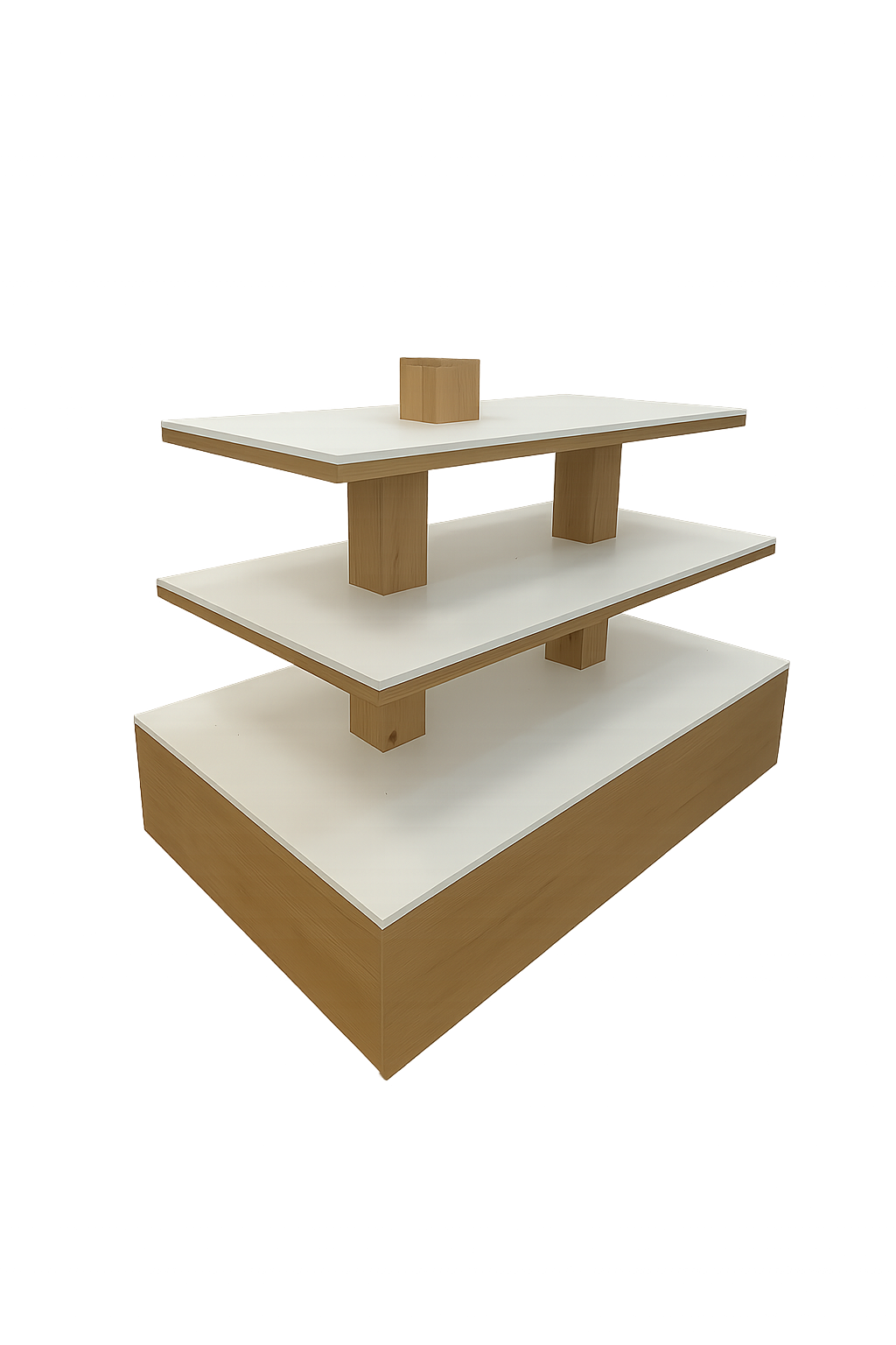 EXPOSITOR PIRAMIDAL DE MADERA