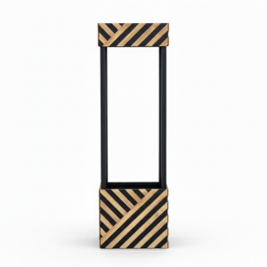 TOTEM DE MADERA LISTADO DIAGONAL