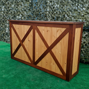 Alternative view of MOSTRADOR DE MADERA PLEGABLE CON MARCO EN X