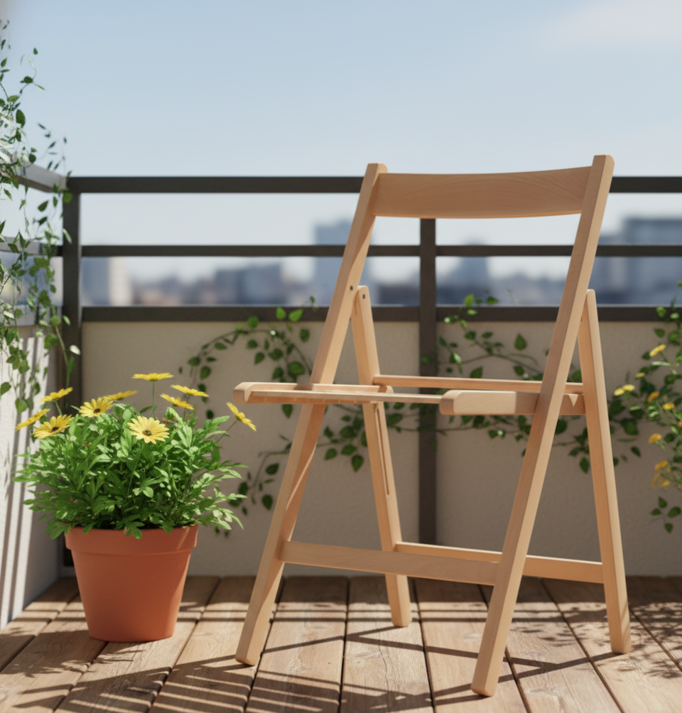 SILLA DE MADERA PLEGABLE - Imagen 5